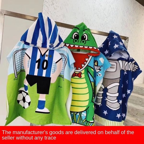 

qeogd children's cloak cloak bathrobe towel cotton gauze bath towel cotton super soft water absorbing bath children's baby bathrob