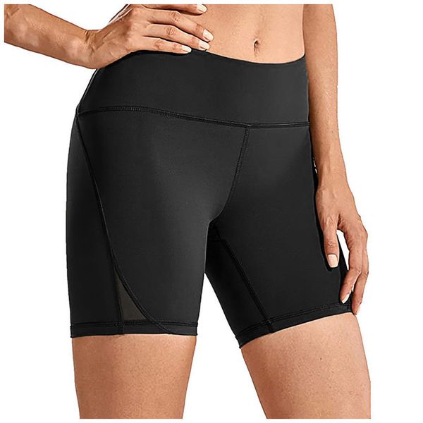 

leggings women high waist short abdomen control high training running pants push up ropa de mujer, Black