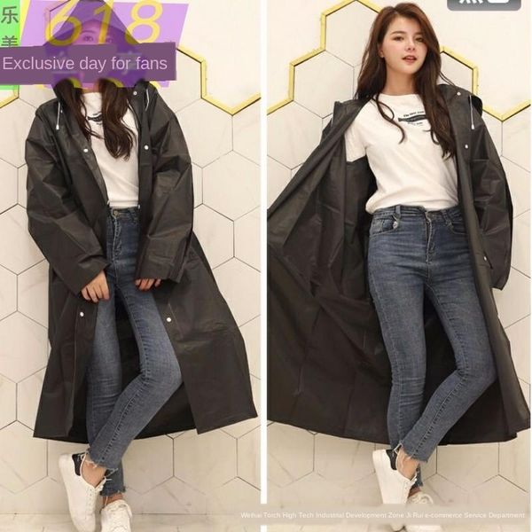 

single person plus size thickened non-disposable outdoor hiking poncho men's cloak cloak and women's eva elastic cuff leather, Red;brown