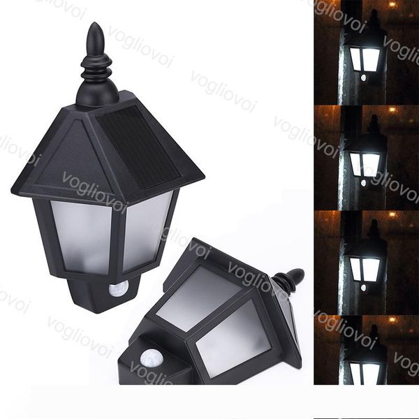 

solar security lights motion sensor half wall hexagonal lamp 3leds warm white waterproof for outdoor resistant garage l dhl