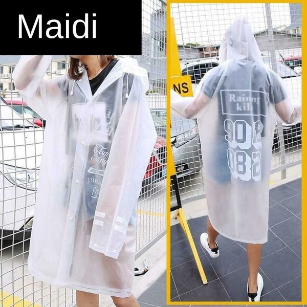 

running raincoat split oversized travel transparent cloak plastic single girl men's ultra-thin disassembled cloak, Black