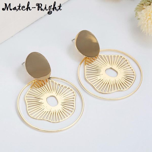 

match-right gold/silver color trendy earrings for women statemen/big/korean/round/drop/women earrings pendant jewelry yjz8166