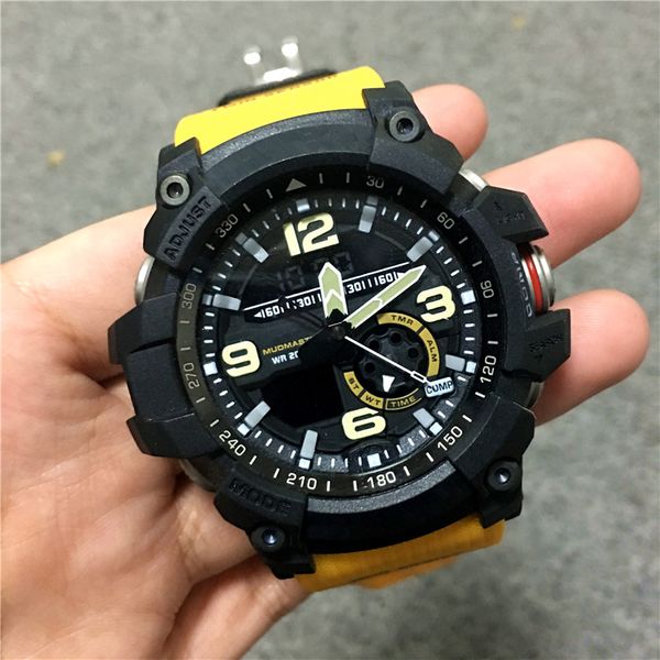 

men's g sport 1000 watches compass thermometer functions wristwatch satch all functions work waterproof watches drop ship, Slivery;brown