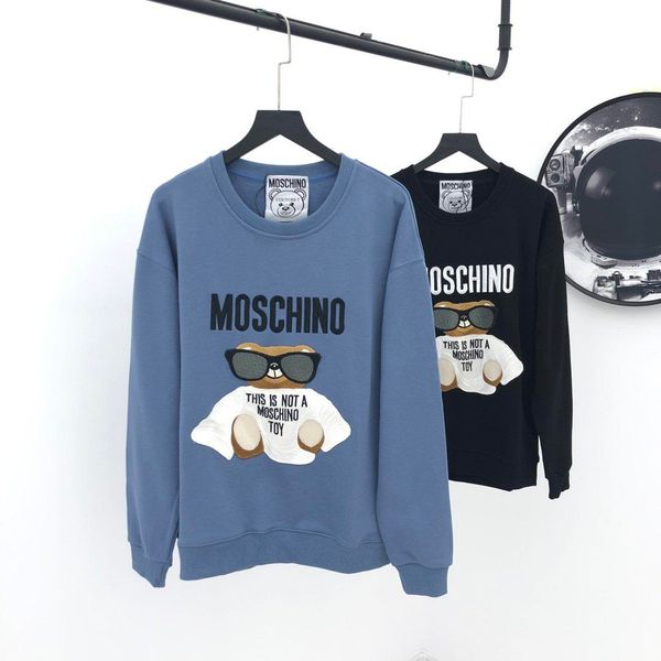 

2020fw mos cute bear paris fall men's womens designer hoodie sweatshirts cotton pullover outdoor sweater oversize s-xl 728, Black;brown