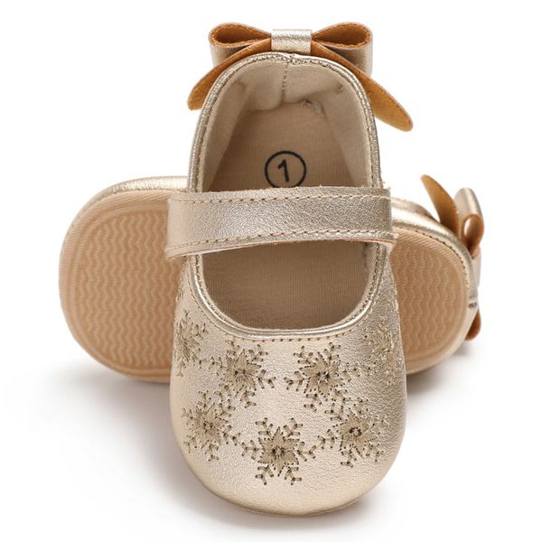 

fashion princess baby girls shoes newborn infant toddler bow pu leather embroidery flower first walker prewalkers