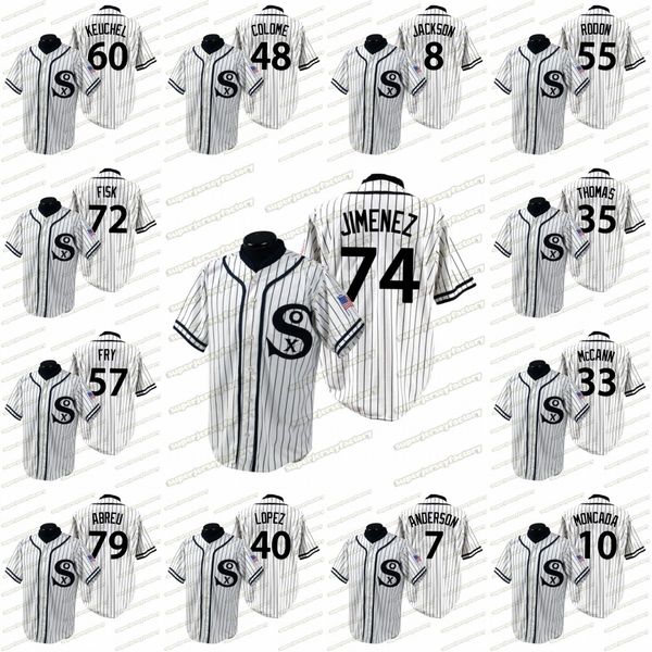 

tim anderson yoan moncada scott fletcher robin ventura jose abreu bo jackson chicago white turn back the clock 1990 special edition jerseys, Blue;black