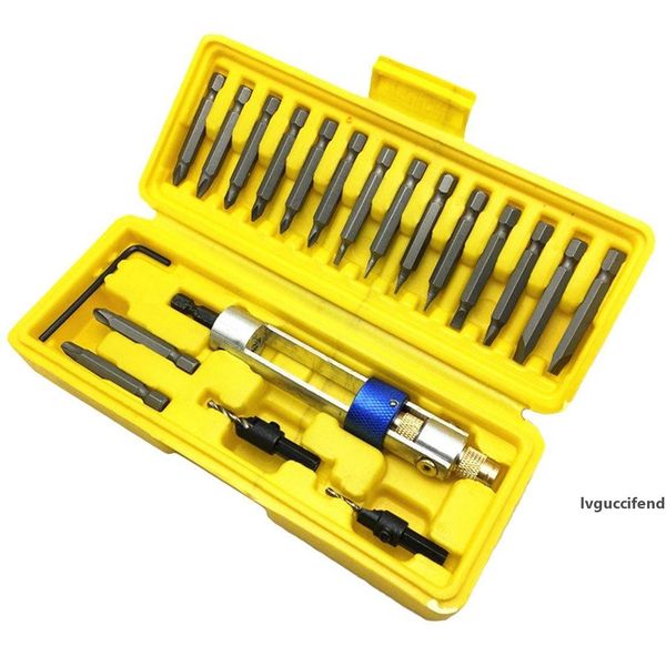 

20pcs half time drill driver multi screwdriver sets updated version 16 different kinds head with countersink bits t200602