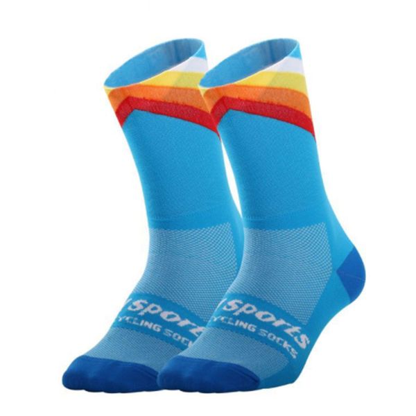 

1 pair sports socks professional cycling basketball football running footwear, Black