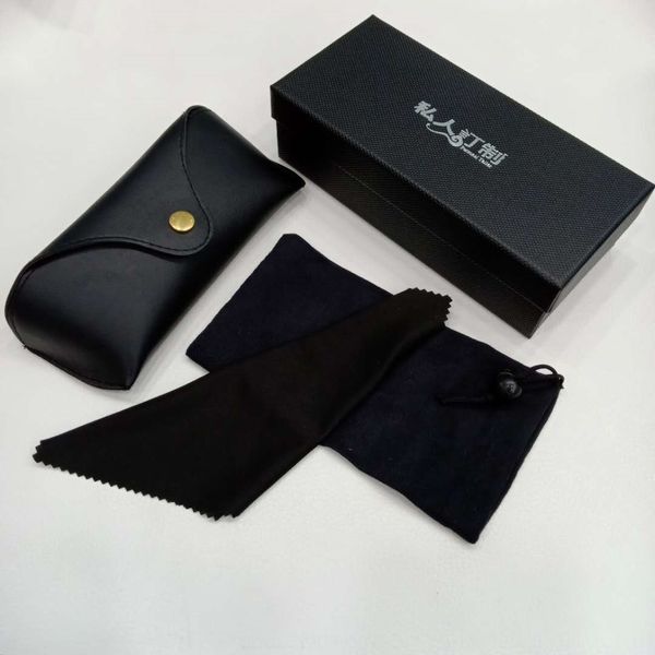 

packaging box full set of cloth sun special leather box glasses bag glasses cloth, Blue