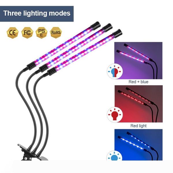 

Tabletop Clip Type Plant Growth Lamp 5-segment Dimming Mode Three Lighting Modes Super Bright LED Plant Fill Grow Light.