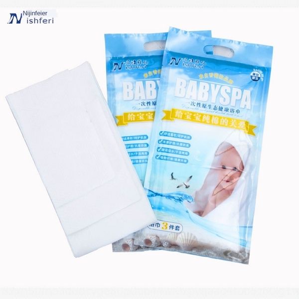 

pure cotton disposable towel 120*65 special bath towel for infants and children to travel take a bath and swim