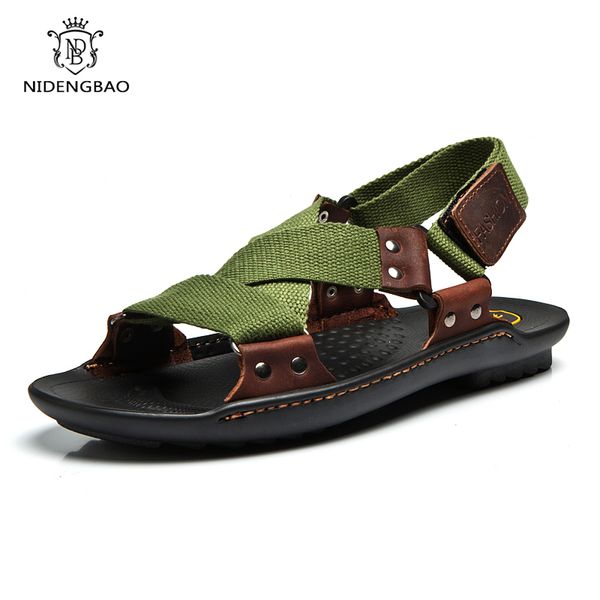 

summer sandals men beach shoes mens soft sandalias comfortable outdoor fashion color casual mans walking footwear, Black