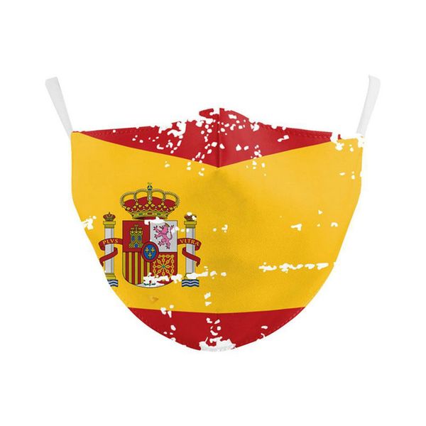 

forza italy spain flag print mask keep fighting face masks fabric protective pm25 reusable mask proof washable children lystore2010 og, Black