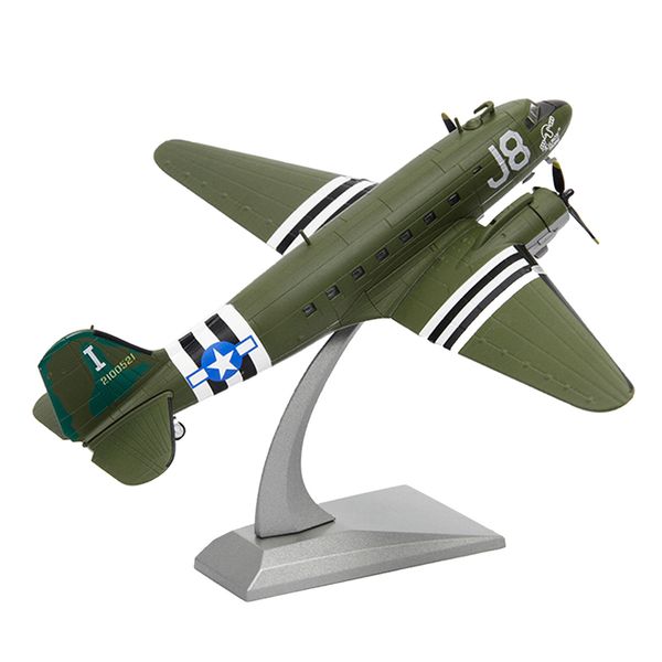 

1/100 wwii c-47 transport aircraft model toys w/ stand playset
