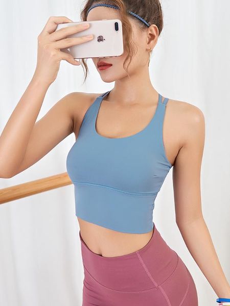 

gym running yoga bra women gathered -proof beautiful back vest bra anti-sag sports underwear, White;black