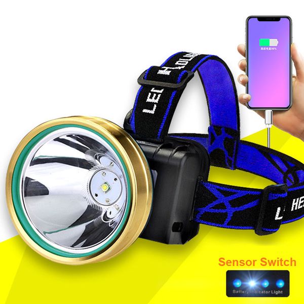 

portable lanterns led headlight sensor headlamp waterproof fishing light for emergency hiking riding camping climbing head lamp torch