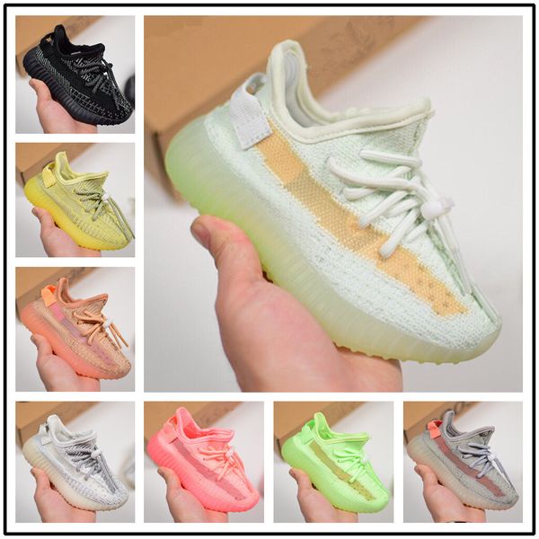 

2019 v2 desinger kids running shoes children outdoor sneakers boy & girl trainer baby shoes sports toddler calzado para niÃ±o5 white volt, Black