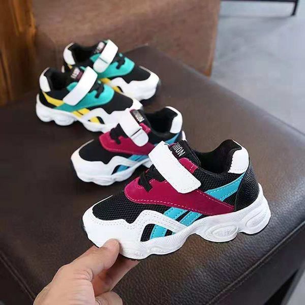 

children toddler boys girls baby mesh breathable sneakers for kids patchwork sports running shoes new 2020 autumn 1-7 years old, Black