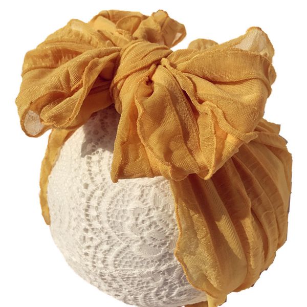 

16 pcs/lot baby girls lace bows headband vintage princess headdress spring large knot bows hair accessories toddler headwrap, Slivery;white