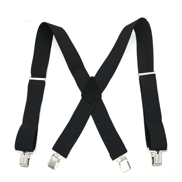 

4 clips mens adjustable suspenders straps y-back wedding birthday groom groomsmen suspenders mens braces, Black;white