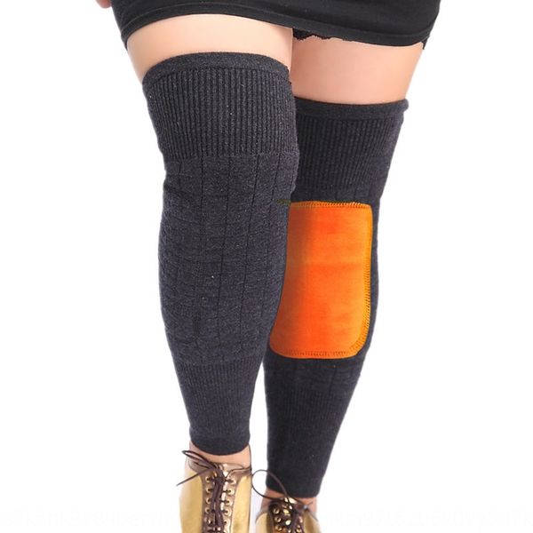 

xl fat wool knee keep wool pads cold-proof aquarist long kneelet warm old cold legs men's women joint knee warm, Black;gray