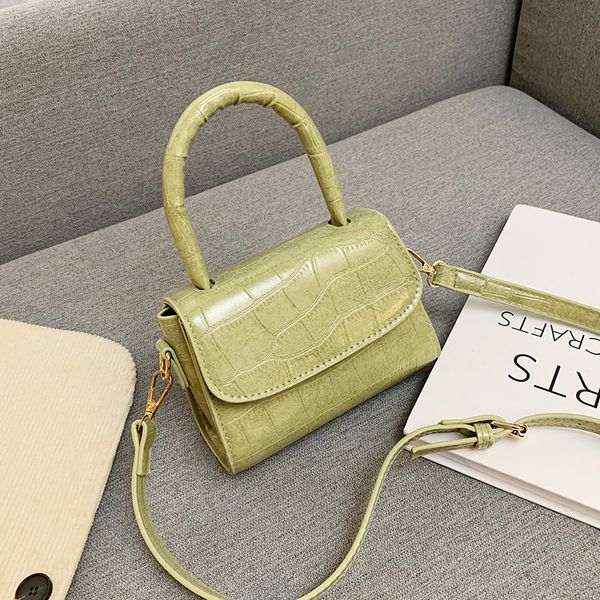 

new fashion portable square sling bag korean-style stone pattern shoulder bag simple cross-body mini