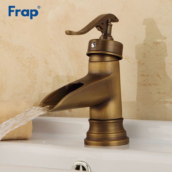 

bathroom sink faucets frap arrival single lever waterfall basin faucet brass antique and cold mixer taps y10073