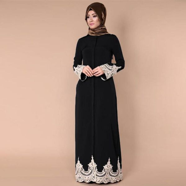 

2020 middle east fashion muslim turkish casual women dubai abaya lace hollow out robe long sleeve kaftan maxi dresses clothing, Red