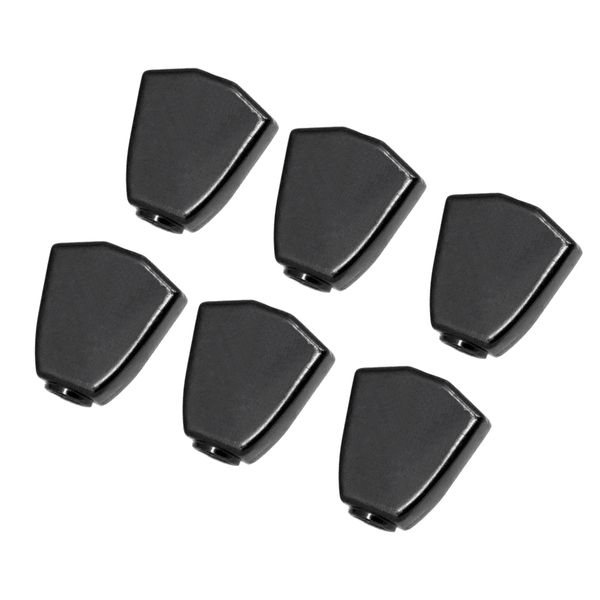 

set of 6 guitar tuning pegs buttons replacement machine heads handle caps, black