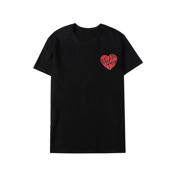 

mens t shirts summer letters print t shirt couple men women fashion style sell mens clothing wholesale2, White;black