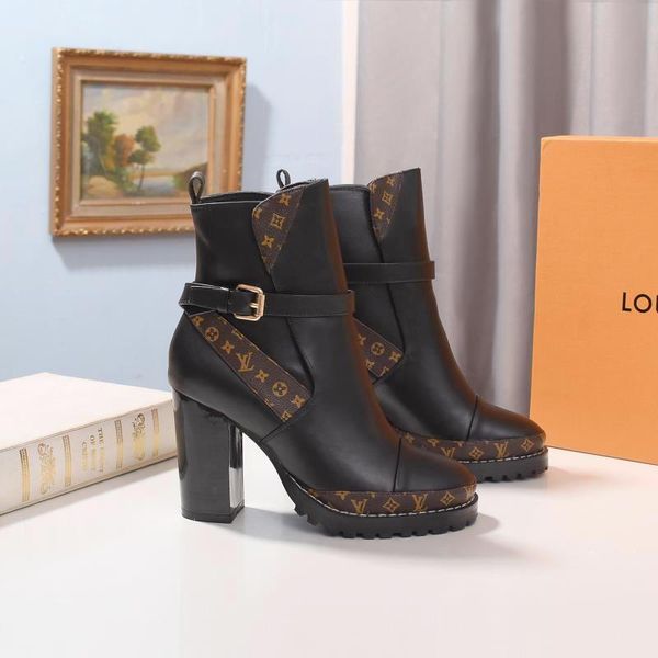 

new 2020 womens boots casual fashion ankle boots discovery ankle martin boot with original box bottes femmes luxury leather big size shoes