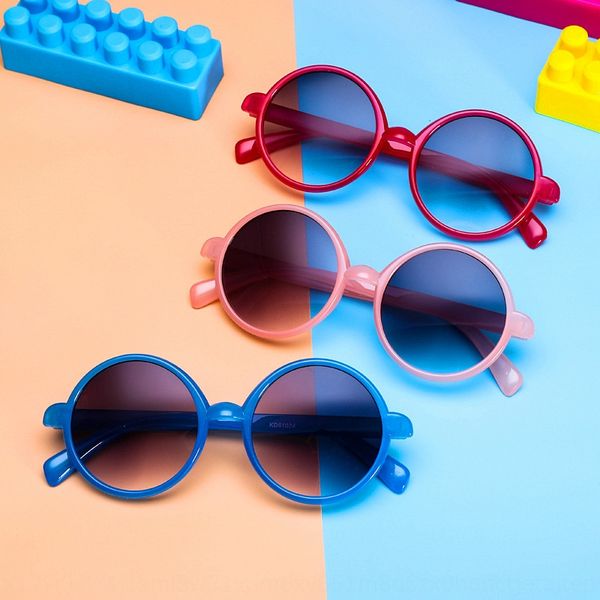 

cartoon girl uv-proof korean sunshade boys 2020 new sun sunglasses baby glasses children 61024, Blue