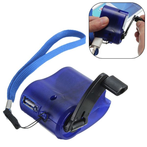 

1pcs usb phone emergency charger for camping hiking outdoor sports hand crank travel charger camping equipment survival tools