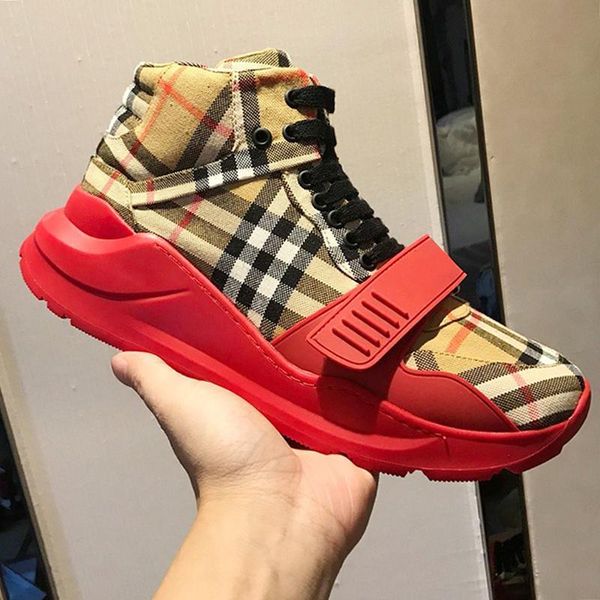 

breathable men shoes vintage check cotton sneakers chaussures pour hommes casual shoes mens fashion luxury zapatos de hombre plus size style