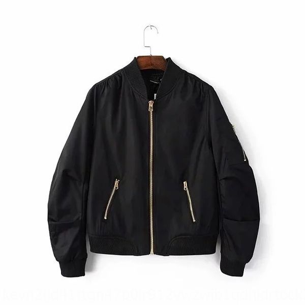 

0dmht 2019 осень новый стиль моды все матч тонкие женские 2019 осень новый стиль моды все соответствует тонкий куртка на молнии куртка молни, Black;brown