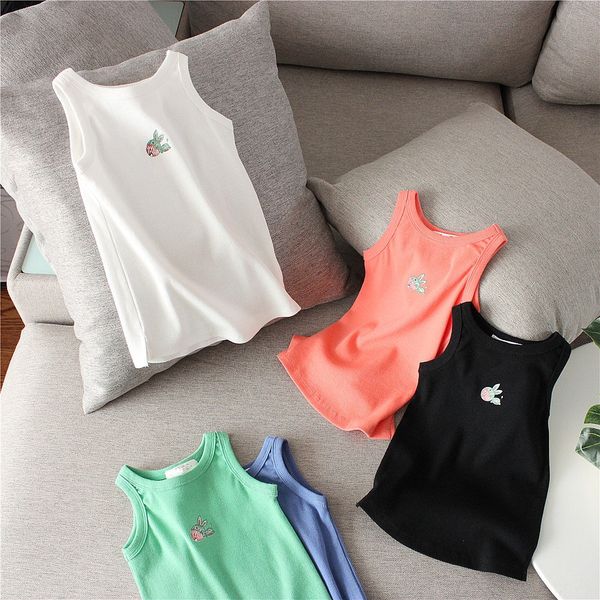 

2020 korean style children's clothing cartoon printed children's clothing cotton vest baby cute comfortable breathable vest, Blue