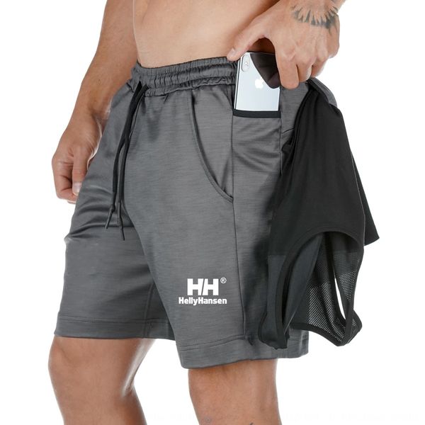 

7kvbd new hh-marked sports quick-drying breathable fitness cropped and pants new hh-marked sports men's quick-drying breathable fitness, Black;red