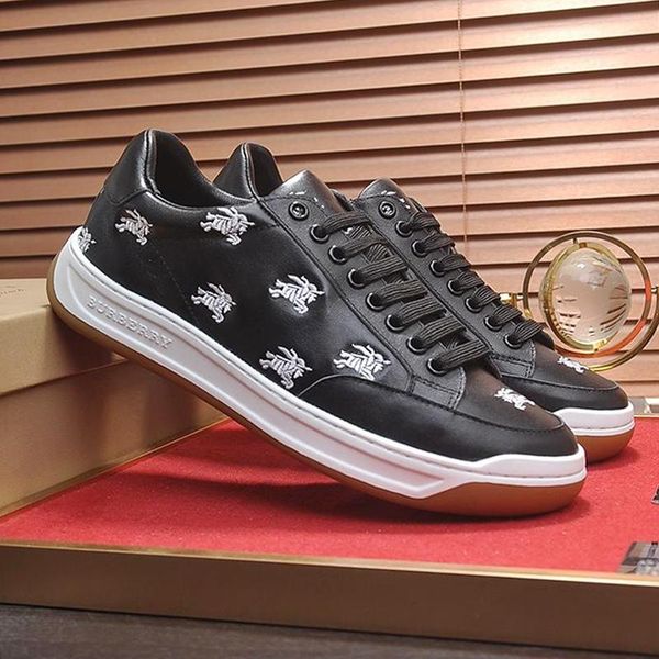 

mens shoes fashion perforated logo leather sneakers luxury sports shoes outdoor london fashion footwears zapatos de hombre mens