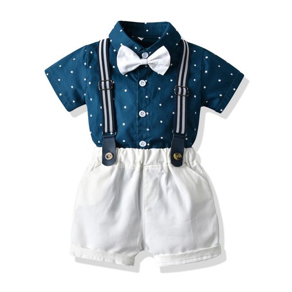 

children's clothing autumn new suit european and american boys bow knot long-sleeved children's pants two-piece suit a6, White