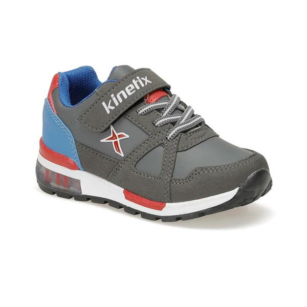 

flo rivero pu 9pr dark gray male child sneaker shoes kinetix, Black
