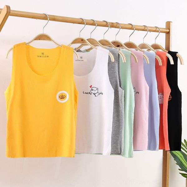 

clothing casual cut solid color traceless children's braces children's clothing vest modal sleeveless single vest, Blue