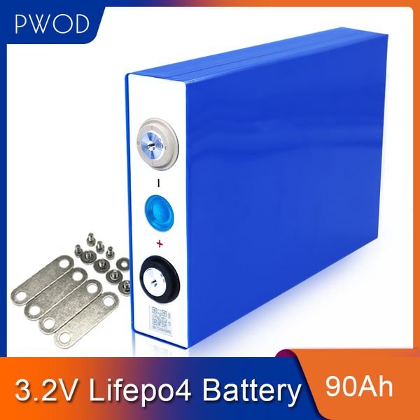 PWOD 16pcs LiFePO4 3.2V 90Ah pacco batteria celle al litio ferro fosfato motociclo auto elettrica motore energia solare accumulo di energia