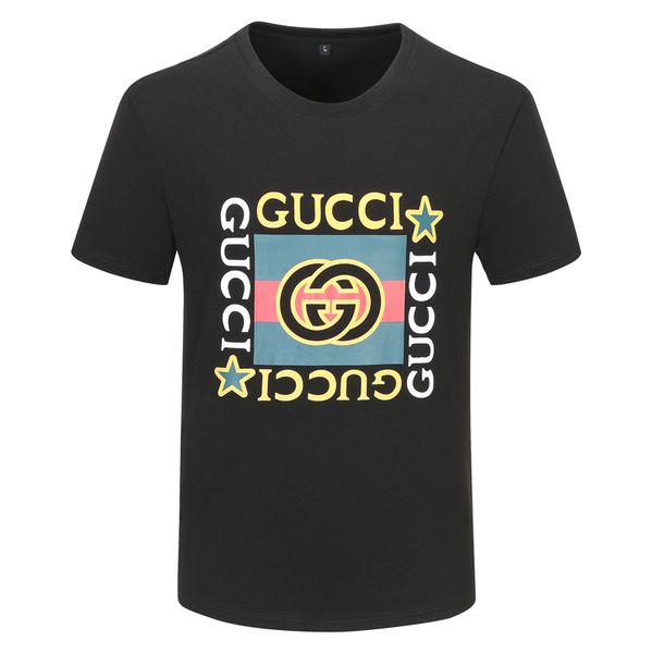 

19ss luxurious mens designers t shirt men women couples casual short sleeve mens round neck tees 5 colors a7, Black;brown