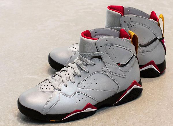 

2020 new 3m jumpman 7 reflective cardinal retro basketball shoes patta x ray allen alternate olympic 7s sports athletic sneakers shoes, Black