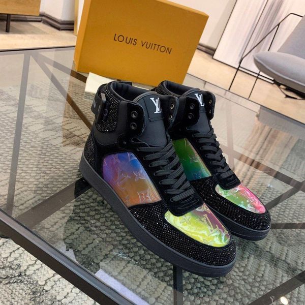 

new3 модно высокой верхней мужская обувь повседневная удобная спортивная мужская обувь высокого класса бизнес работа туристических мужская о, Black