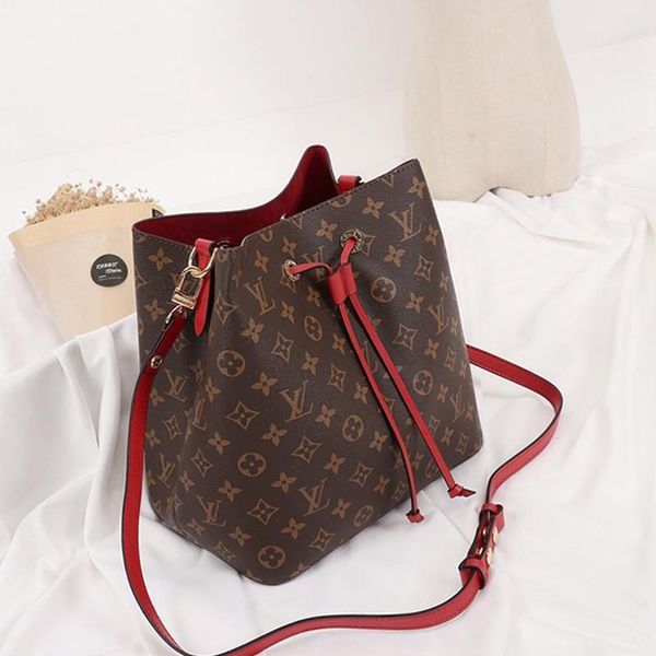 

vintage fashion luxury women bags leather bucket bag handbag drawstring shoulder bag messenger crossbody bags fast delivery