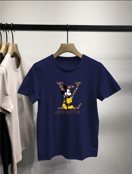 

summer 2020 designer men's and women's casual shirts t-shirt fashion round neck patterned cotton short sleeves delivery, White