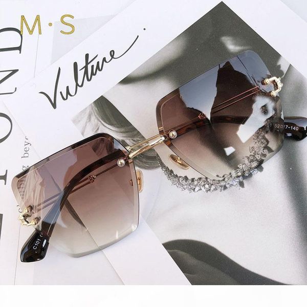 

2018 new oversized sunglasses for women square sunglasses women mirrored glasses fashion female designer sunglasses sol uv400 y200415, White;black