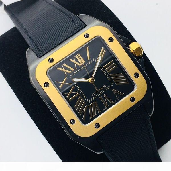 

eg factory darth vader automatic mechanical movement 1847 mc watch by 41.3*10.3mmadlc carbon plating steel sword-shaped luminous steel point, Slivery;brown
