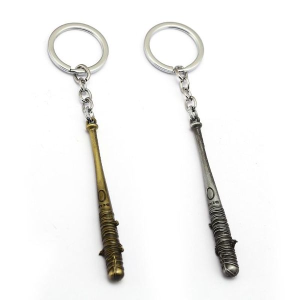 

the keychain negan's bat lucille keyring men car women bag key chain pendant chaveiro jewelry, Silver
